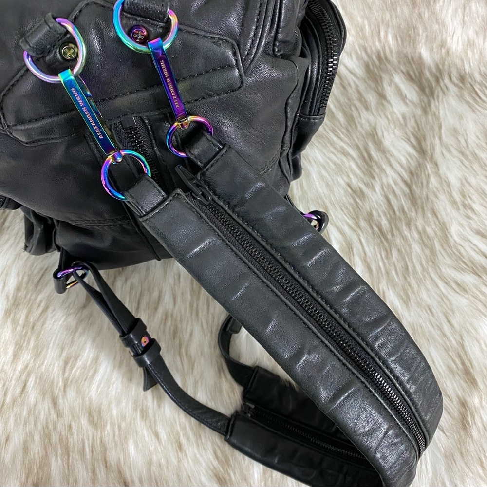 Alexander Wang Black Leather Backpack with Iridescent Hardware - Picture 9 of 16